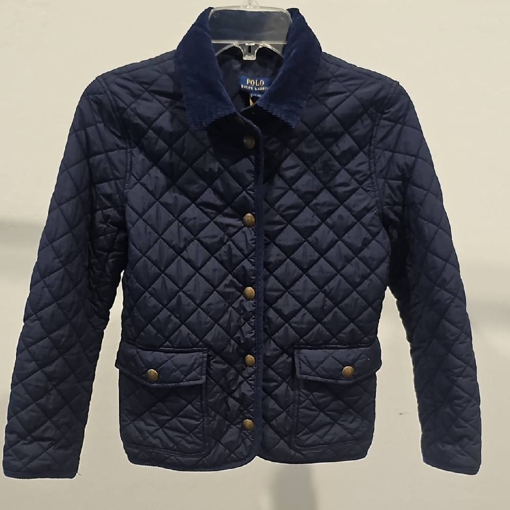 Polo by Ralph Lauren Blue Utility Jacket with Quilted Design